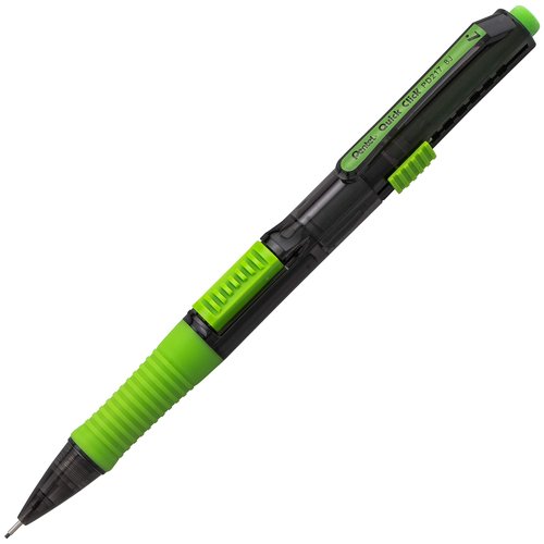 Pentel Quick Click Pop Mechanical Pencil, (0.7mm) Med. Line, Assorted Barrels, Spinner Display - 42 Pieces (PD217A-42)