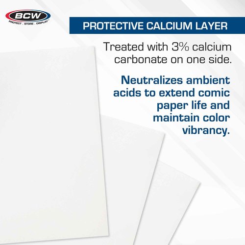 BCW Treasury Backing Boards | Certified Acid-Free, Lab-Tested Comic Backing Boards | 10 1/4 x 13 1/2 Inches | 100 Pack | Protection for Comic Collections and Treasury Preservation