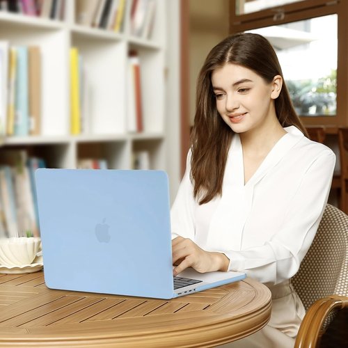 MOSISO MacBook Pro 14-Inch Hard Case - Airy Blue with Keyboard Skin, Screen Film & Pouch