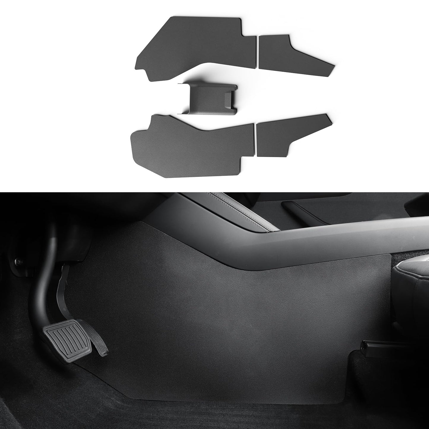 PUOENI 2025 2026 Model Y Juniper Center Console Side Anti-Kick Mats 5PCS TPE Scratch Resistant Protector of Center Console Sides for Model Y Refresh Juniper (Premium/Performance)-NO for (Standard)