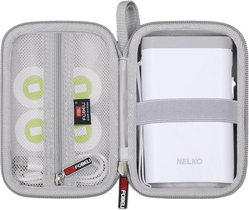 FBLFOBELI Hard Case for Label Maker | Durable Protection with Mesh Pocket - Gray