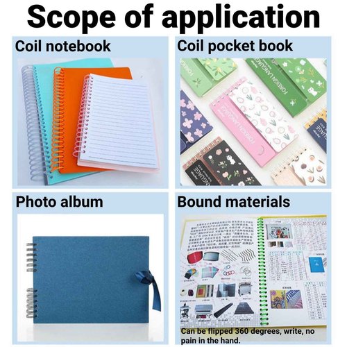 LiebeWH 18 Pack Plastic Spiral Binding Coils with 310 Sheet Capacity 38mm Diameter 4:1 Pitch 360 Degree Rotation for Letter Size Documents, LiebeWH9faekcq0b3