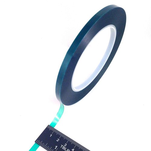 5 Roll High Temp Masking Tape Kit for Powder Coating, Painting, Hydrodip, Sublimation - Green Polyester 1/4", 3/8", 1/2", 3/4" & 1"