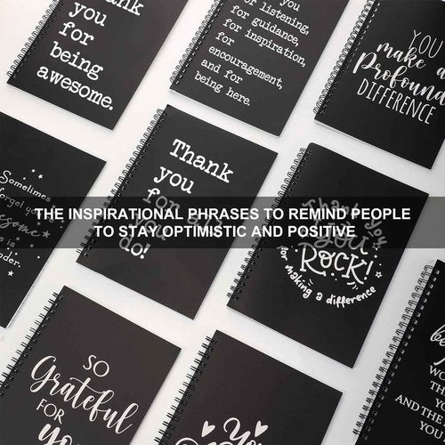Yeaqee 20 Pcs Thank You Gifts Bulk, Employee Appreciation Gifts, Inspirational Spiral Notebook/Journal for Women Men Office School Coworker Teacher Volunteer Present