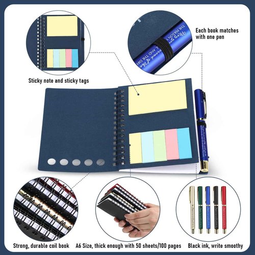 Jetec 25 Sets Team Employee Appreciation Gifts Bulk Office Business Inspirational Team Together Spiral Notebooks with Ballpoint Pens Thank You Gifts for Boss Coworker (Classic Color,You Are)