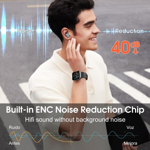 2025 AI Language Translator Earbuds Real Time, 164 Language/6 Translation Modes Translator Earbuds 3-in-1 Translation Headphones, Bluetooth 5.4 Translation Device for Travel Business Learning, Black