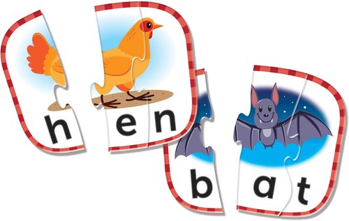 Learning Resources 3-Letter Word Puzzle Cards - Self-Correcting Fun for Kindergarten Readiness | Ages 3+
