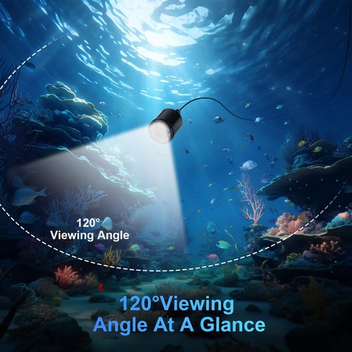 Fish Finder Camera Real Time Underwater Fishing Camera 100ft Long Cable for Rod,4.3" HD LCD Monitor&IR LED Night Vision Wide Angle Lens Line Camera for Kayak Lake Boat Ice Fishing Portable Fish Finder