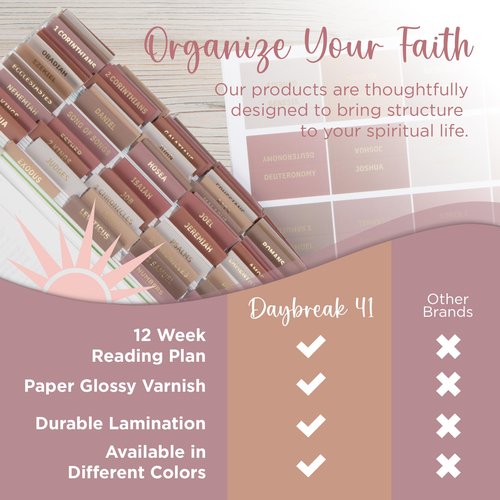 Decorative Bible Tabs for Women (96 Pieces) - Earth Tone Neutral Gold Foil Bible Tabs - Laminated Bible Labels Tabs – Remove & Replace Bible Index Tabs - Bible Study Supplies for Women (Sunset)