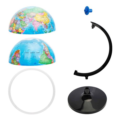 Exerz 10" World Globe - Political Map Educational- Self Assembled School Globe