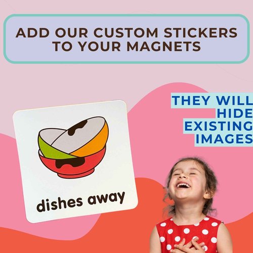 Look Lola Magnetic Daily Visual Schedule for Kids at Home - Create Your Own Routine Chart for Kids & Toddlers (Morning and Bedtime) - Autism ADHD (72 Magnets + Board)