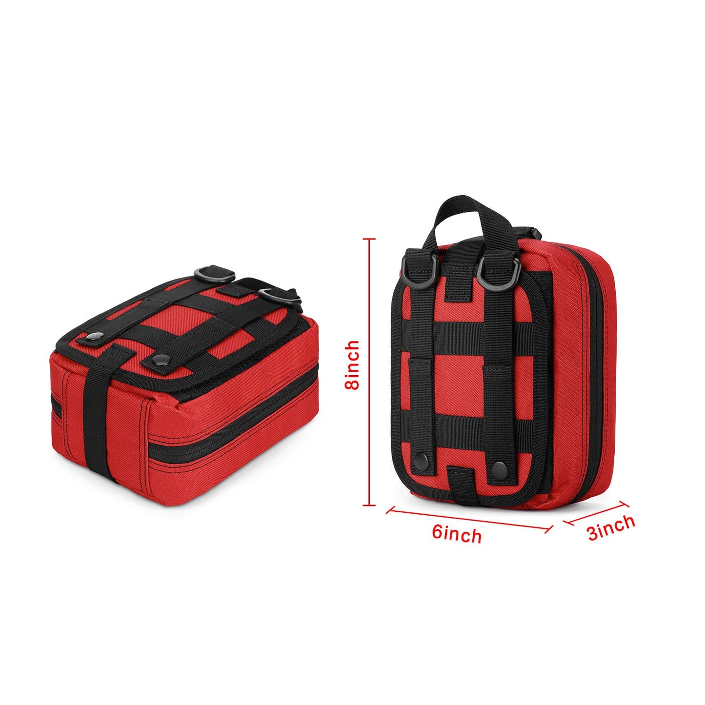 Gonex MOLLE Medical Pouch EMT First Aid Pouch Rip-Away IFAK Tactical Utility Pouch for Outdoor Activities Medical Supplies (Bag Only), Red