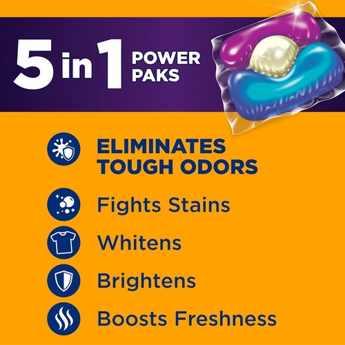 Arm & Hammer Plus OxiClean Laundry Detergent Power Paks - 5-in-1 Odor Blasters, 42CT