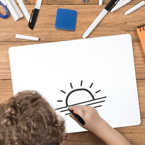 ShyLizard 24Pack Dry Erase Boards, Double Sided Small White Board for Classroom Students, 9"x12" Personal Mini White Board Bulk, Dry Erase Board with 24Erasers for Classroom Teachers Office Supplies