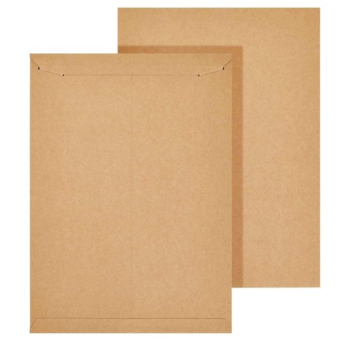Juvale Flat Cardboard Art Mailers - 13 x 18 In, Brown, Pack of 25, 450 GSM - Poster Flat Mailers for Photos, Documents & CDs