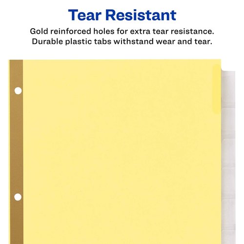 Avery 8-Tab Binder Dividers, Insertable Clear Big Tabs, 48 Packs (11112)
