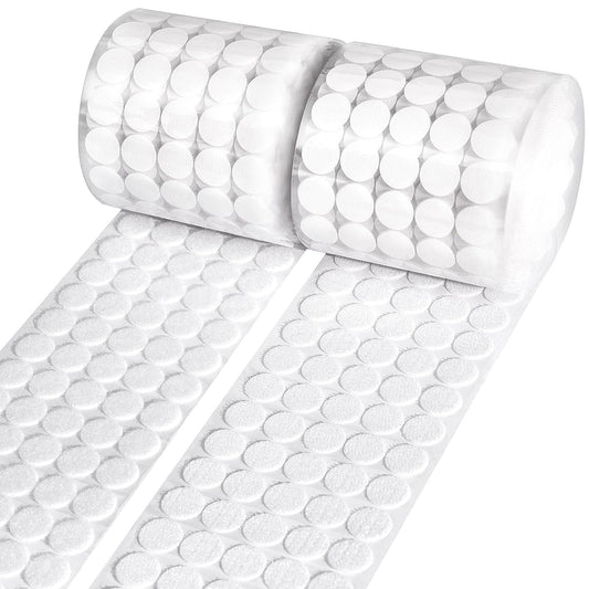 WXBOOM Self-Adhesive Hook and Loop Dots - 4000 Pcs (2000 Pairs) | 0.79in Nylon for Home & Office