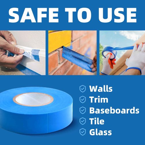ABOUT MT Blue Painters Tape 2 Inches Wide (2" X 60 Yards), Premium Masking Tape Must-Have Wall Painting Supplies for DIY Enthusiasts and Pros Alike (12 Pack)
