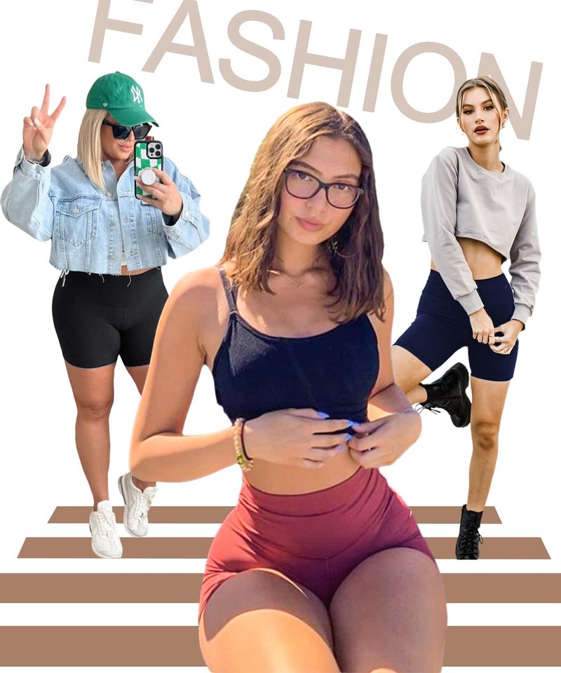FULLSOFT 3 Pack High Waisted Biker Shorts for Women – 5" Black Workout Yoga Athletic Spandex Soft Shorts for Gym Running Party Going-Out Gifts for Yogis(Black, Navy Blue, Pink,Small-Medium)