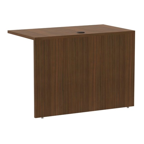 Alera VA354224WA Valencia Series 42 in. x 23-5/8 in. x 29-1/2 in. Reversible Return/Bridge Shell - Modern Walnut