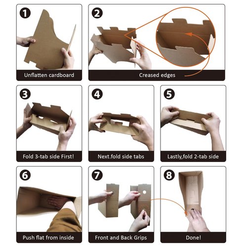Xiepi Pipipaper Magazine File Holder (12 Pack, Brown) - Home & Office Magazine Storage with Label Stickers