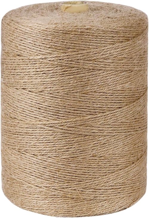 PerkHomy Jute Twine String - 3600 Feet Natural Thin for Crafting, Gardening & Gift Wrapping | 3-Ply, 2mm