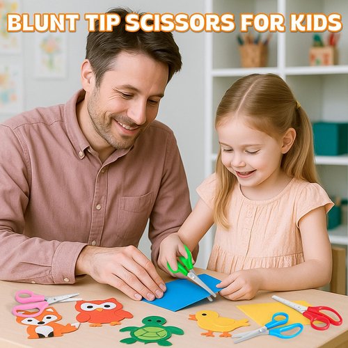 100Pack Kids Scissors Bulk, 5 Inch Scissor for School Student Teacher, Scissors Bulk Classroom Safety Scissor for Kindergarten Preschool Classroom Office Home Craft Cutting Paper