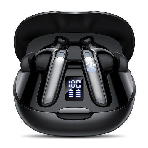 AI Language Translation Earbuds, 3-in-1 Translator Earbuds Real Time with 5 Translation Modes with APP, 164 Language Bluetooth 5.3 Headphones Translating Device for Travel/Business/Leaning, Dark Night