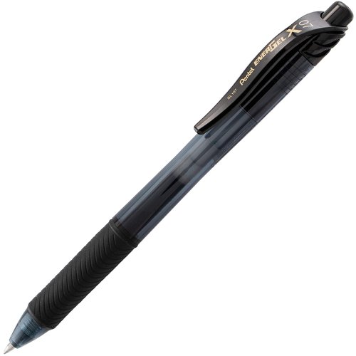 Pentel EnerGel-X Retractable Gel Pen, (0.7mm) Med. Line, Black Ink, 72-PK Canister (BL107PC72A)