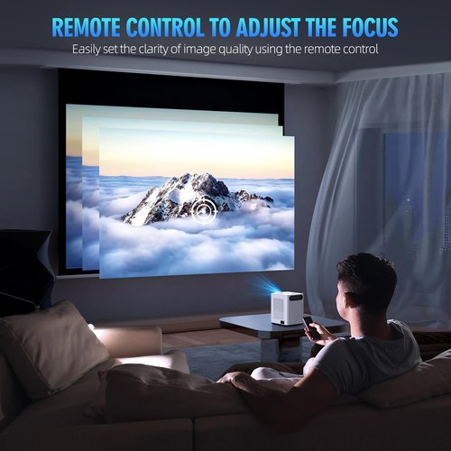 Projector with 5G WiFi and Bluetooth, 4K HD 20000L Portable Movie Projector with Mini Tripod, Outdoor Projector for Home Theater Compatible with iOS/Android/Laptop/TV Stick/USB/PS5