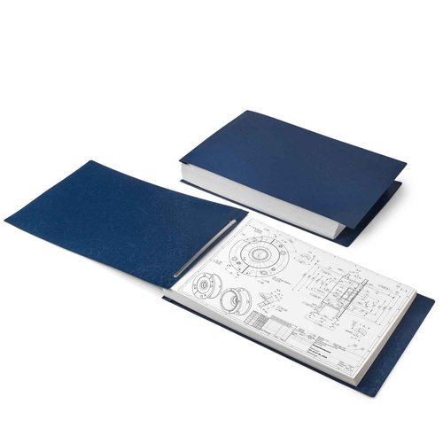 11x17 Folder, Pressboard Report Covers. 10 Pack Professional Blueprint Binders with 3-Inch Fastener, 500-Sheet Capacity. Large Format Document Organizer Storage for Tabloid Size (Midnight Blue)