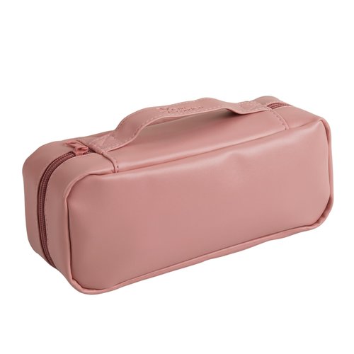 Erin Condren Mauve Vegan Leather 5-in-1 Zipper Pouch - Multi-Compartment Storage, Use as One Big Pouch or 5 Separate Pouches
