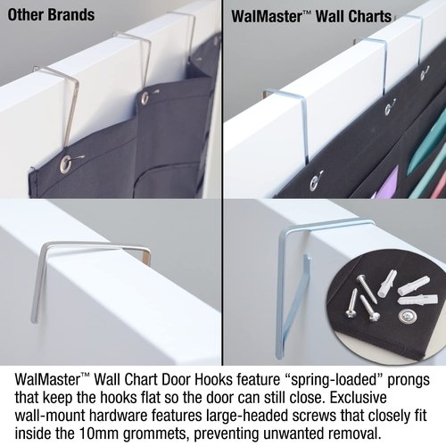 Ultimate Office WalMaster Heavy Duty 20-Pocket Chart Filing System for Classroom and Office, Wall File Organizer PLUS 36 PocketFiles, Mounting Hardware and Spring-Loaded Door Hooks