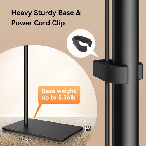 Fitlume Bling Lash Light for Eyelash Tech, Flexible Gooseneck Led Half Moon Light Floor Lamp for Eyelash Extensions/Tattoo Artists/Estheticians, Sparkly Lash Lights, with Stand Tray, Crystal Diamond