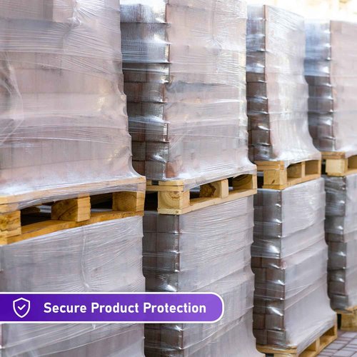 Plastic Prince 18" x 1500 ft 80 Gauge 4 Rolls Pallet Hand Shrink Wrap Stretch Wrap High Quality 4 Pack