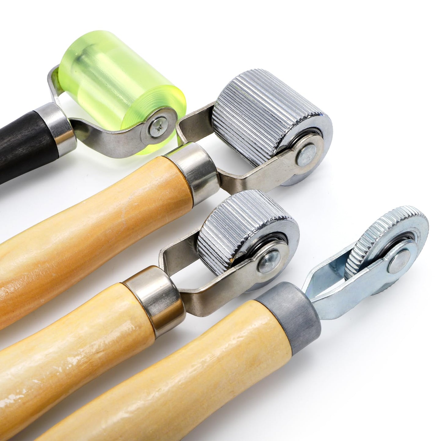 YOUEON 4 Pack Car Sound Deadening Roller Metal Insulation Tool, Sound Deadener Roller Set, Seam Roller, Bearings Equipped Wheel Roller for Car Sound Deadening Mat and Wallpaper Application