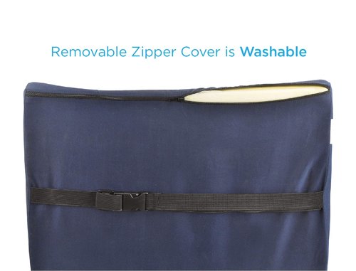 NOVA Medical Products Extra-Wide Lumbar Back Cushion, 17.5" Wide Back Cushion for Office Chair, Car Seat or Chair, Color Blue