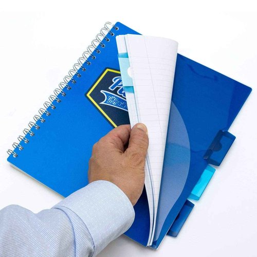 Pukka Pad 5 Subject Spiral Notebook 3-Pack - 200 Pages, 100 Sheets of 80GSM Paper with Repositionable Dividers & Perforated Edges for Office Planning & Organization - US Letter 8.5 X 11, Blue Vision