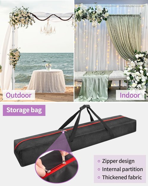 Heavy Duty 10x10 Pipe and Drape Stand Kit by [Brand Name] - Adjustable Metal Backdrop Frame for Weddings, Events & Photo Shoots