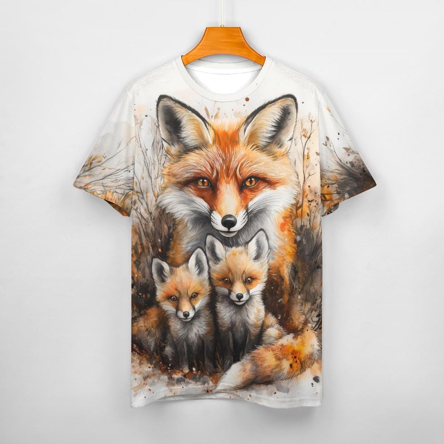 Mothers Day Shirt Fox Print Fashion Funny Casual Mom and Daughter Outfits Soft Comfy Short Sleeve Cotton Oversized Tee for Summer Vacation Mother Daughter Matching Shirts,2XL