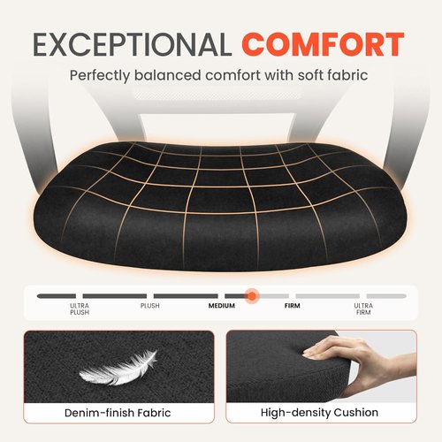 NEO Chair Ergonomic Mesh Office Desk Chair - Adjustable Height with Lumbar Support | Black