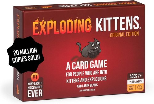 Exploding Kittens - Original Edition Card Game for 2-5 Players | Fun for Ages 7+ | Quick 15-Minute Play
