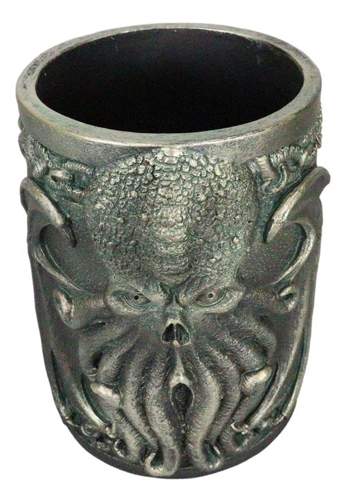 Ebros Legends Fantasy Sea Marine Mythology Call Of Cthulhu Kraken Monster Stationery Holder Figurine Organizer Office Desktop Pen Pencil Make Up Brush Vanity Holder Sculpture