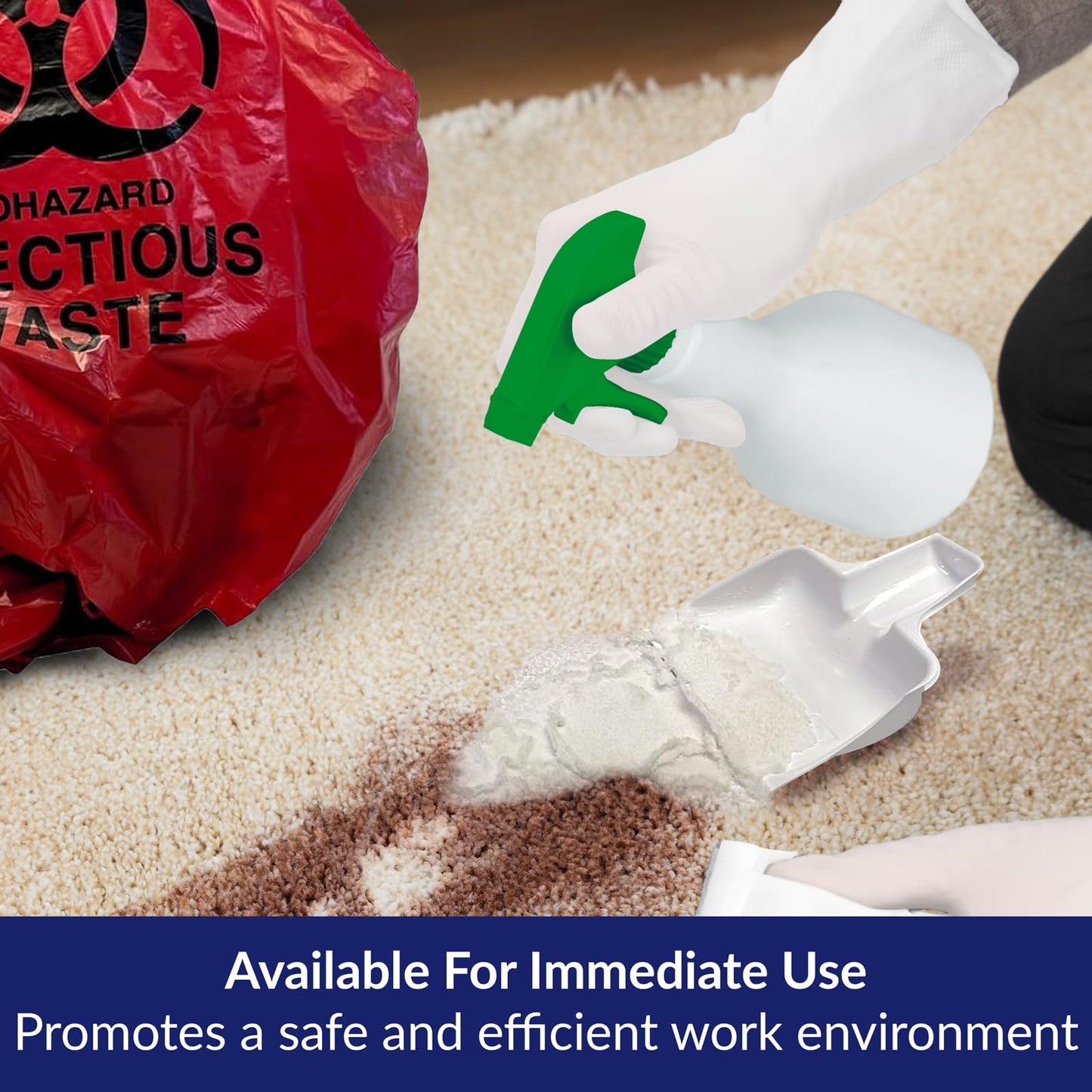 MFASCO Deluxe PPE Bio Cleanup Kit - Complete PPE & Bodily Fluid Clean-Up - Tailored for Workplace, Law Enforcement, Health Care, Nursing Home & First Responder Environments