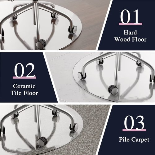 MIRUO Office Chair Mat for Carpet Tempered Glass Chair Mat Desk Chair Mat Floor Mat for Office Chair On Carpet Mat for Office Chair On Carpet (36" Round x 1/4", Transparent)