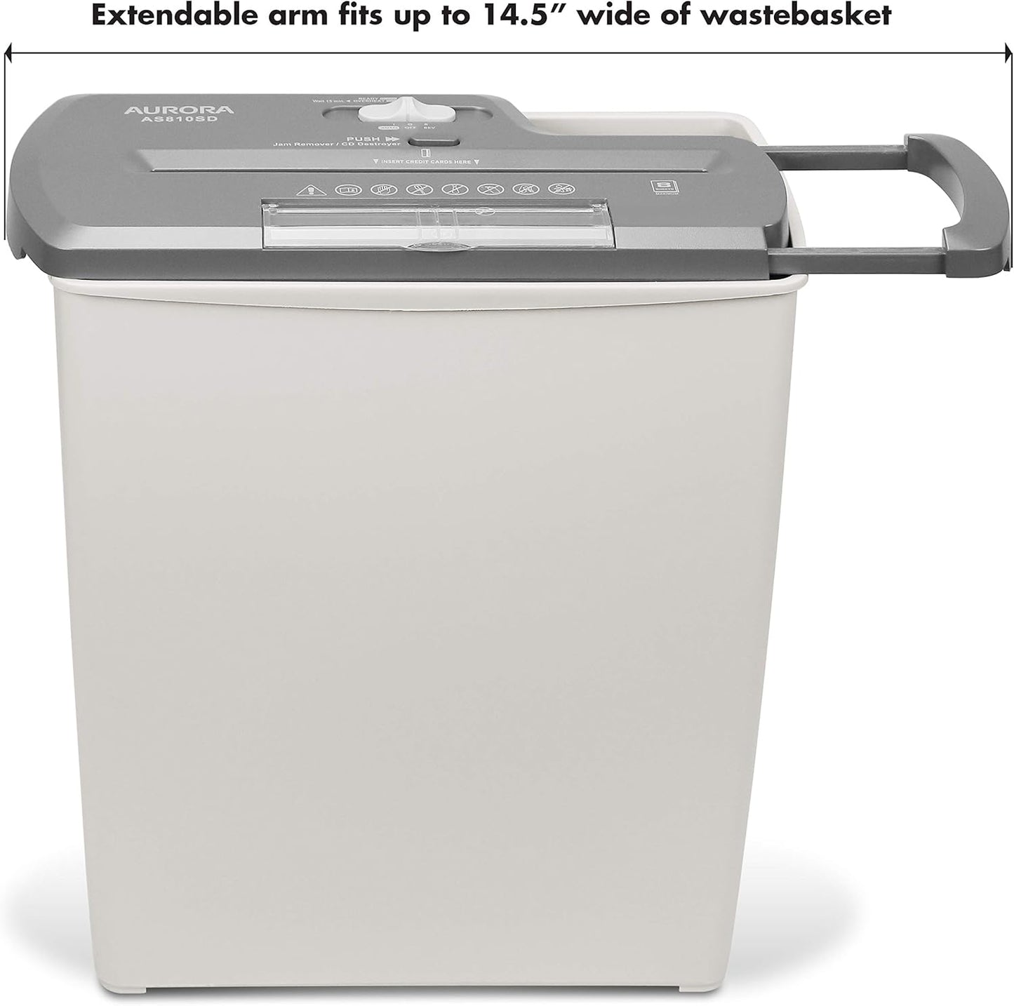 Aurora AS810SD 8-Sheet Strip-Cut Shredder - Ideal for Paper, CD & Credit Card Disposal