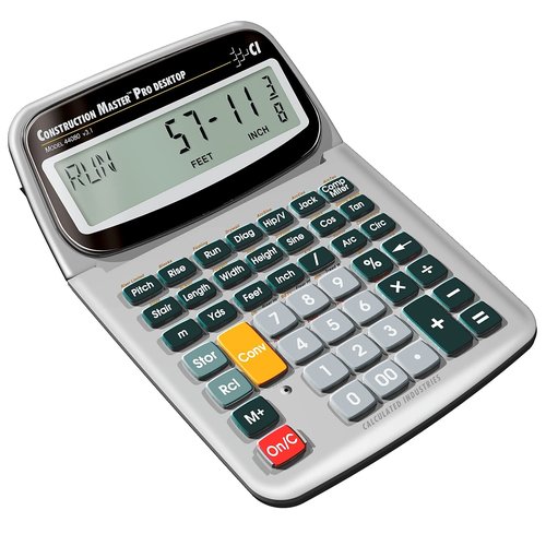 Calculated Industries 44080 Construction Master Pro-Desktop Advanced Construction Math Feet-Inch-Fraction Calculator with Trig Tool for Architects, Estimators, Contractors, Builders and Remodelers