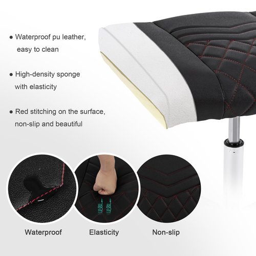 Frassie Footrest Stool Under Desk Mobile Gaming Foot Stool, Multi-use Height Adjustable Rolling Swivel Stool Heavy Duty Ergonomic Foot Stool with Wheels