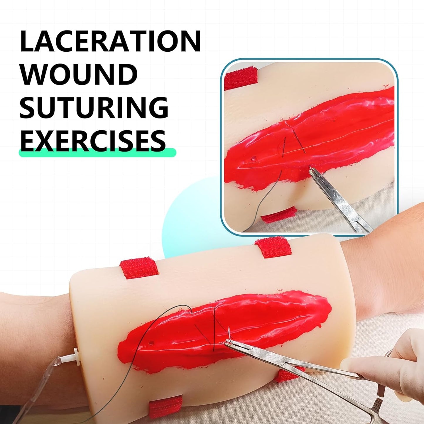 Bleed Control Tourniquet Trainer - 2Pcs Wound Packing Trainer for Medical Education