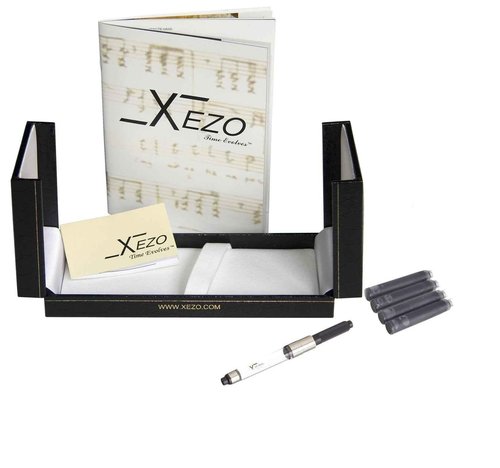 Xezo Phantom Fountain Pen, Medium Nib. Autumn Brown Enamel with 18 Karat Gold Plating. Hand-Enameled, Limited Edition, Serialized. No Two Alike